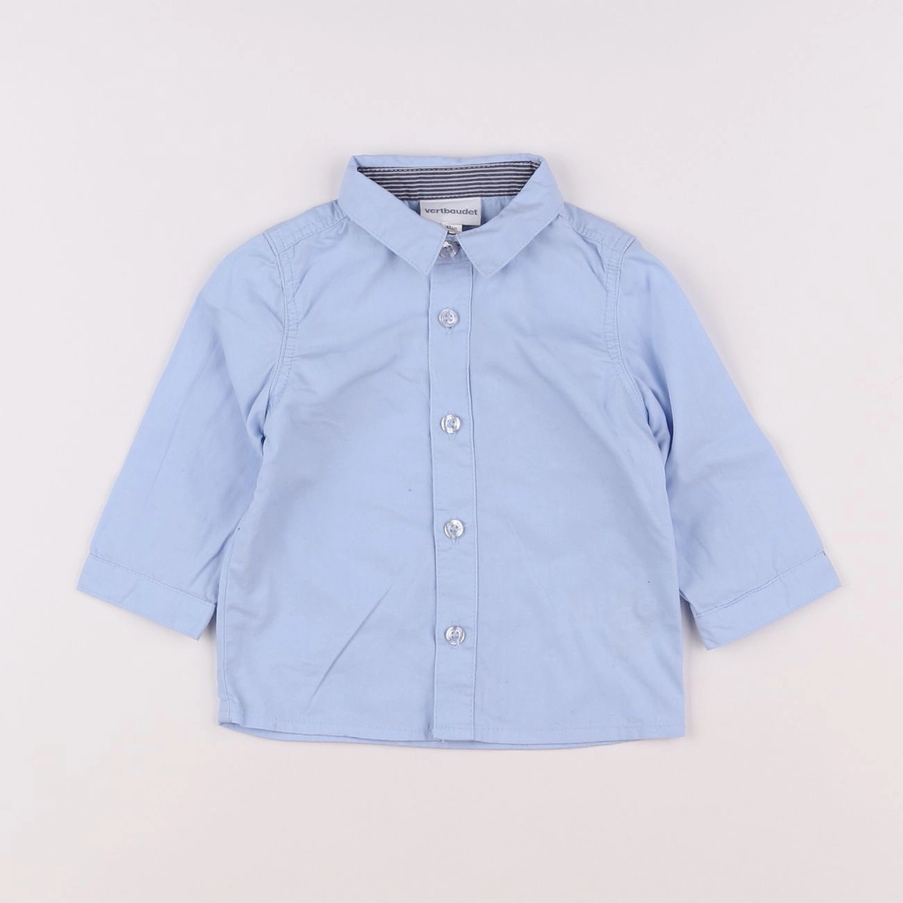 Vertbaudet - chemise bleu - 6 mois