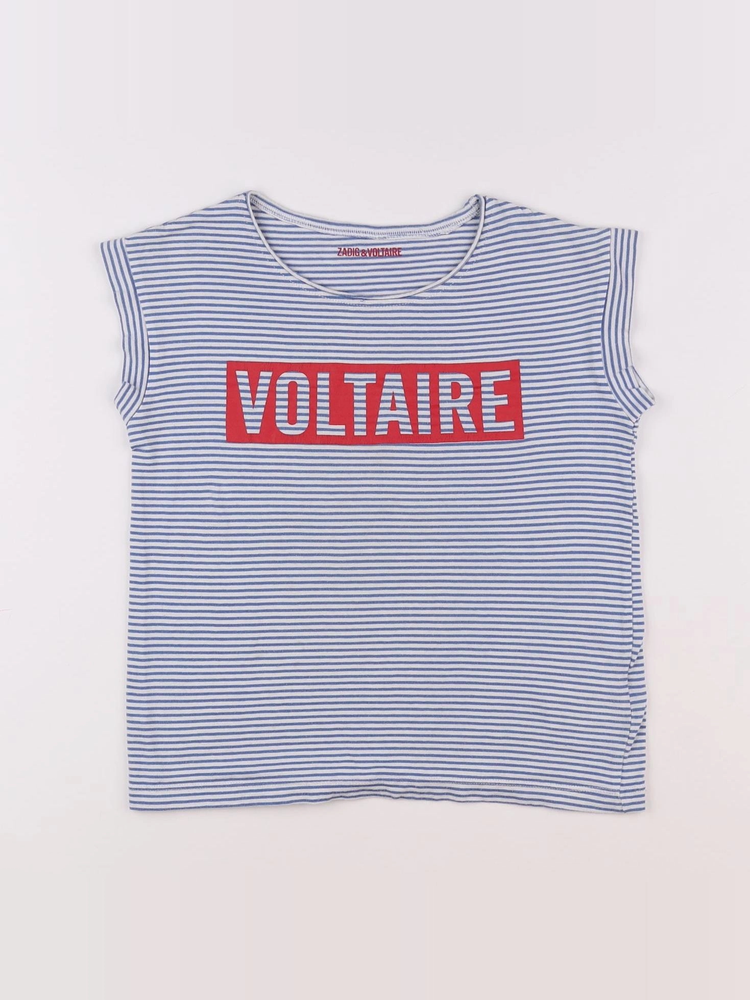 Zadig & Voltaire - tee-shirt bleu, blanc - 6 ans