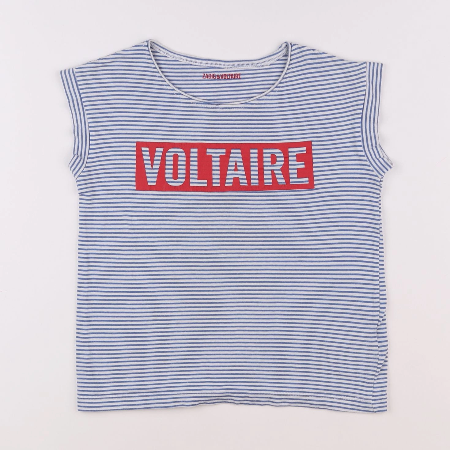 Zadig & Voltaire - tee-shirt bleu, blanc - 6 ans