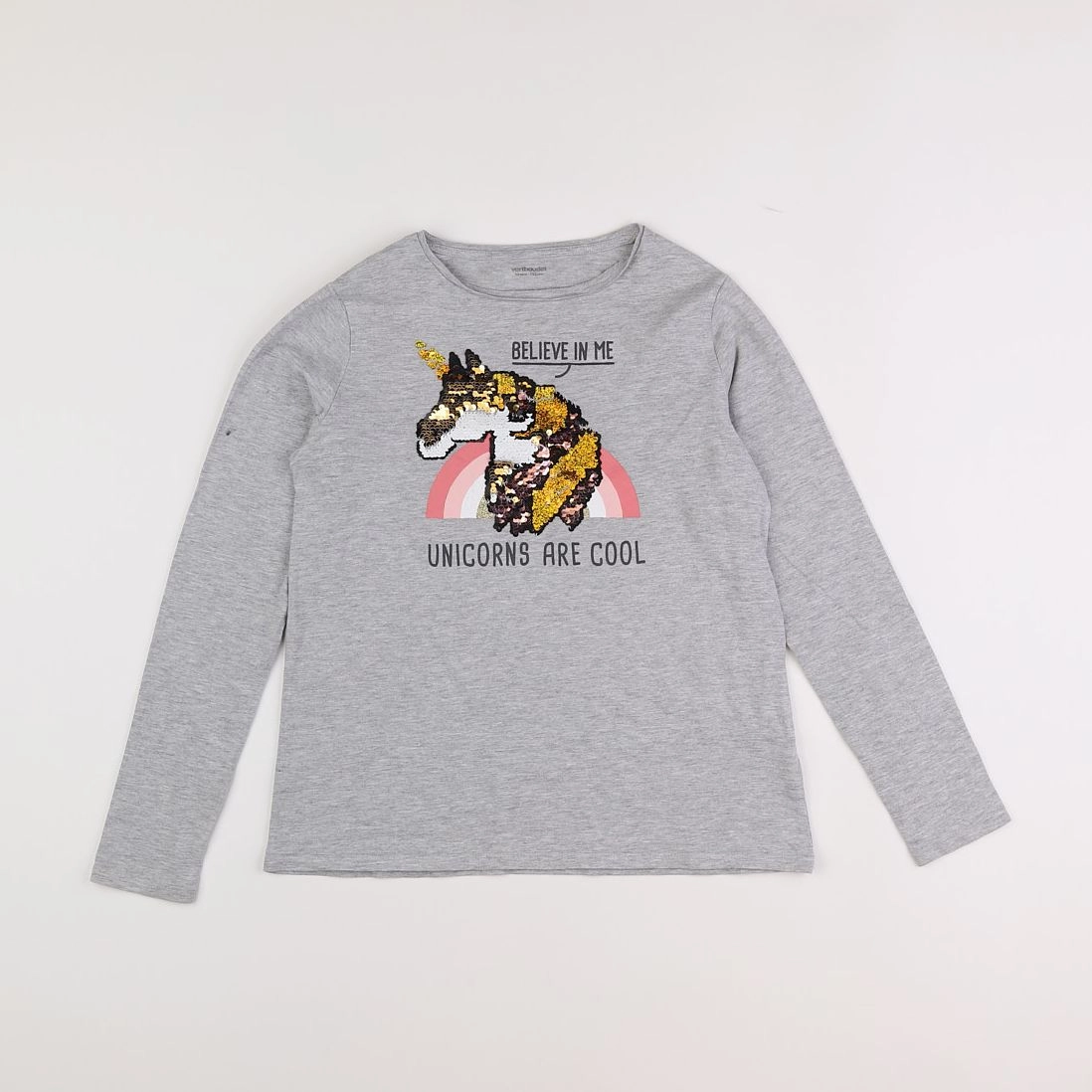 Vertbaudet - tee-shirt gris - 12 ans