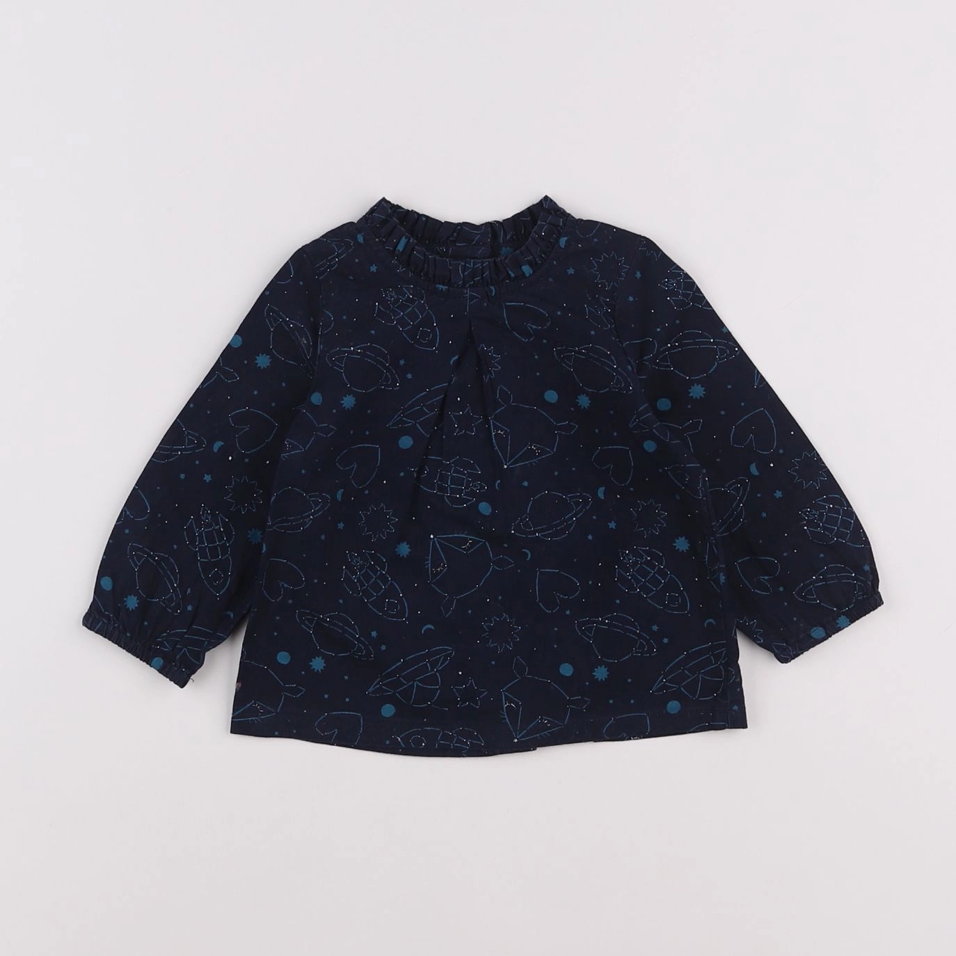 Vertbaudet - blouse bleu - 6 mois