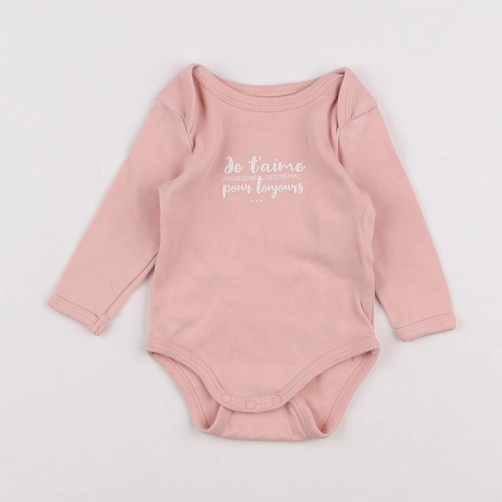 Vertbaudet - body rose - 3 mois