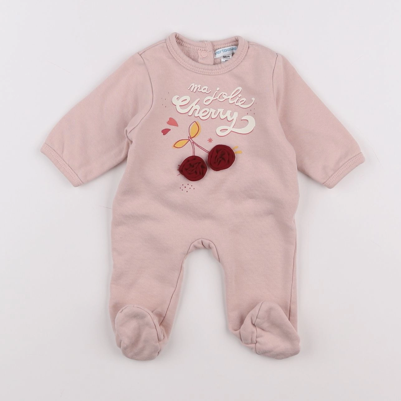 Vertbaudet - pyjama coton rose - 1 mois