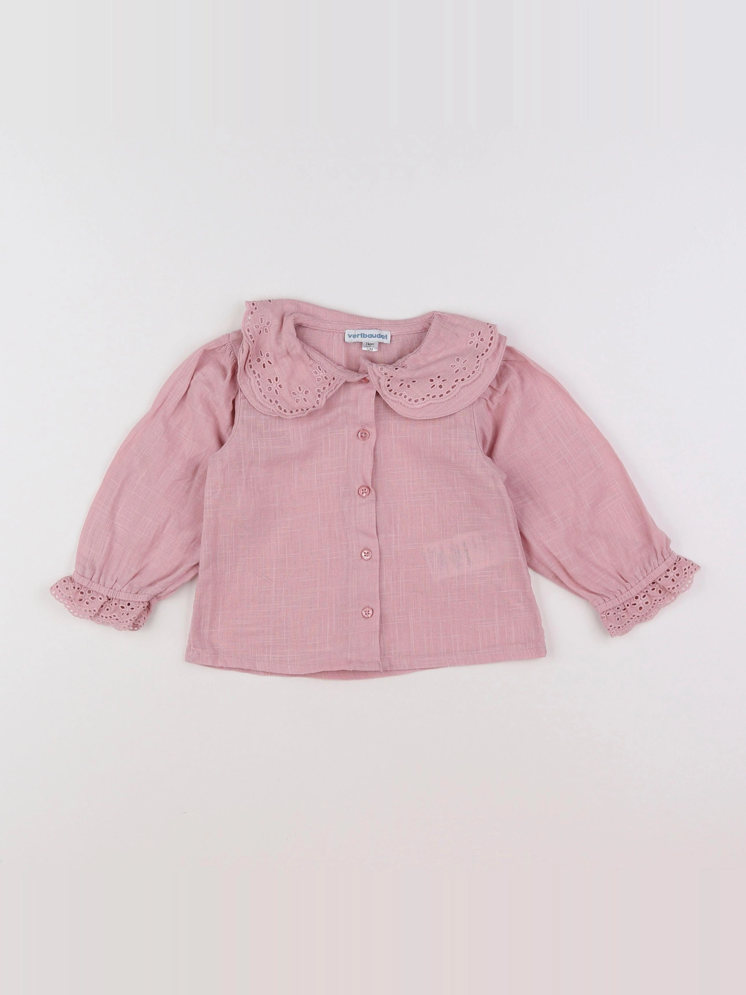 Vertbaudet - blouse rose - 12 mois