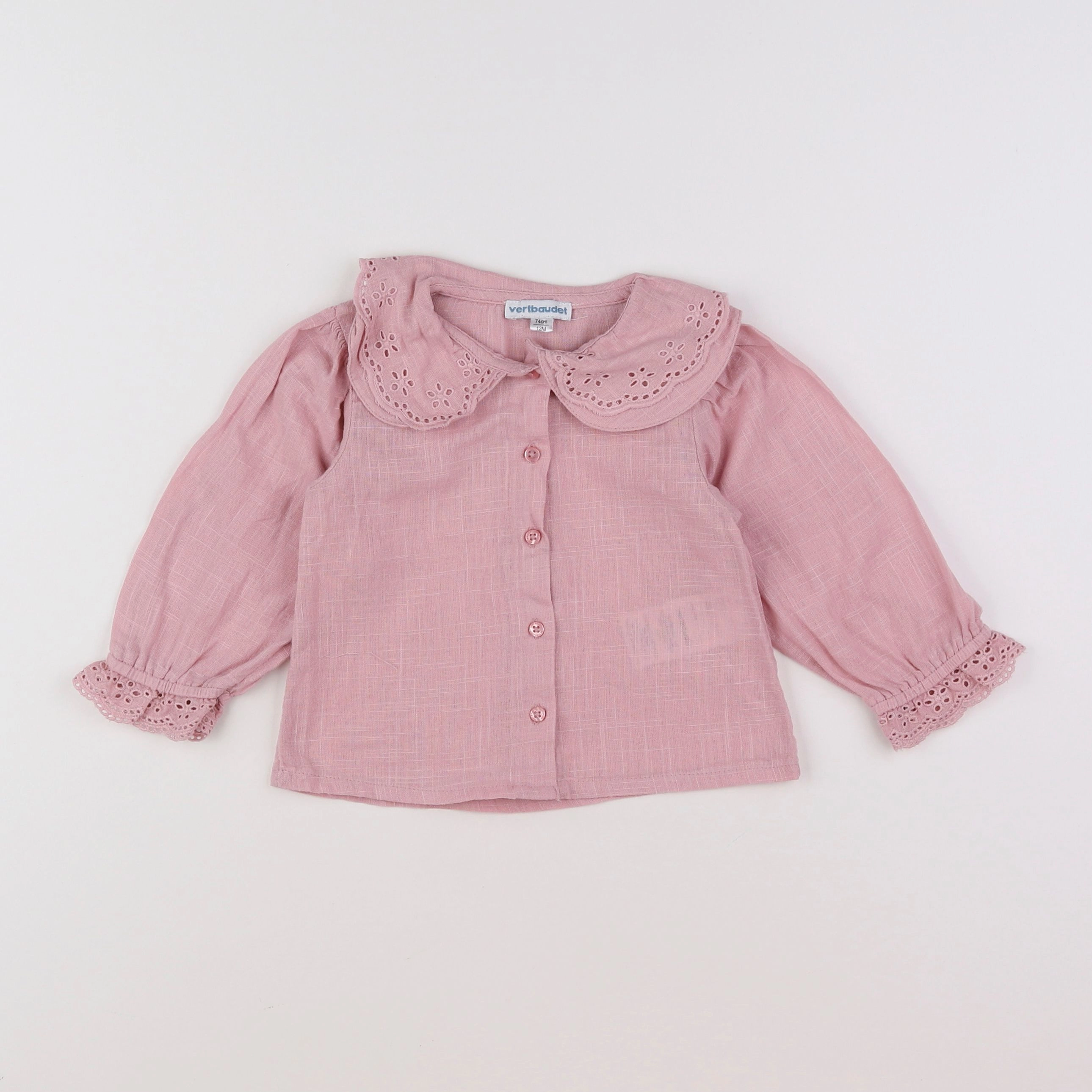 Vertbaudet - blouse rose - 12 mois