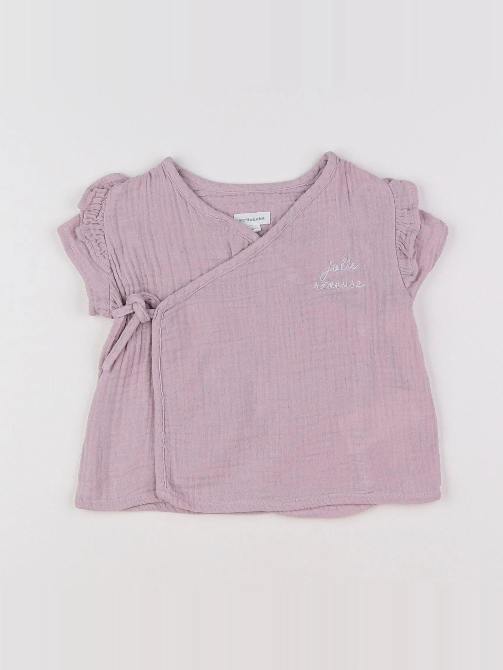 Vertbaudet - blouse violet - 12 mois