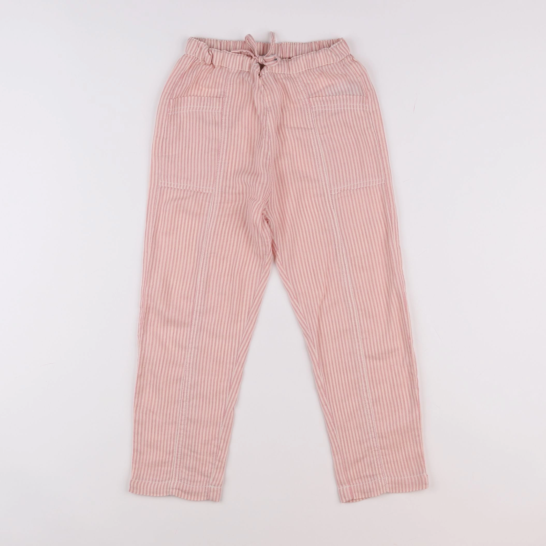 Emile et Ida - pantalon blanc, rose - 6 ans