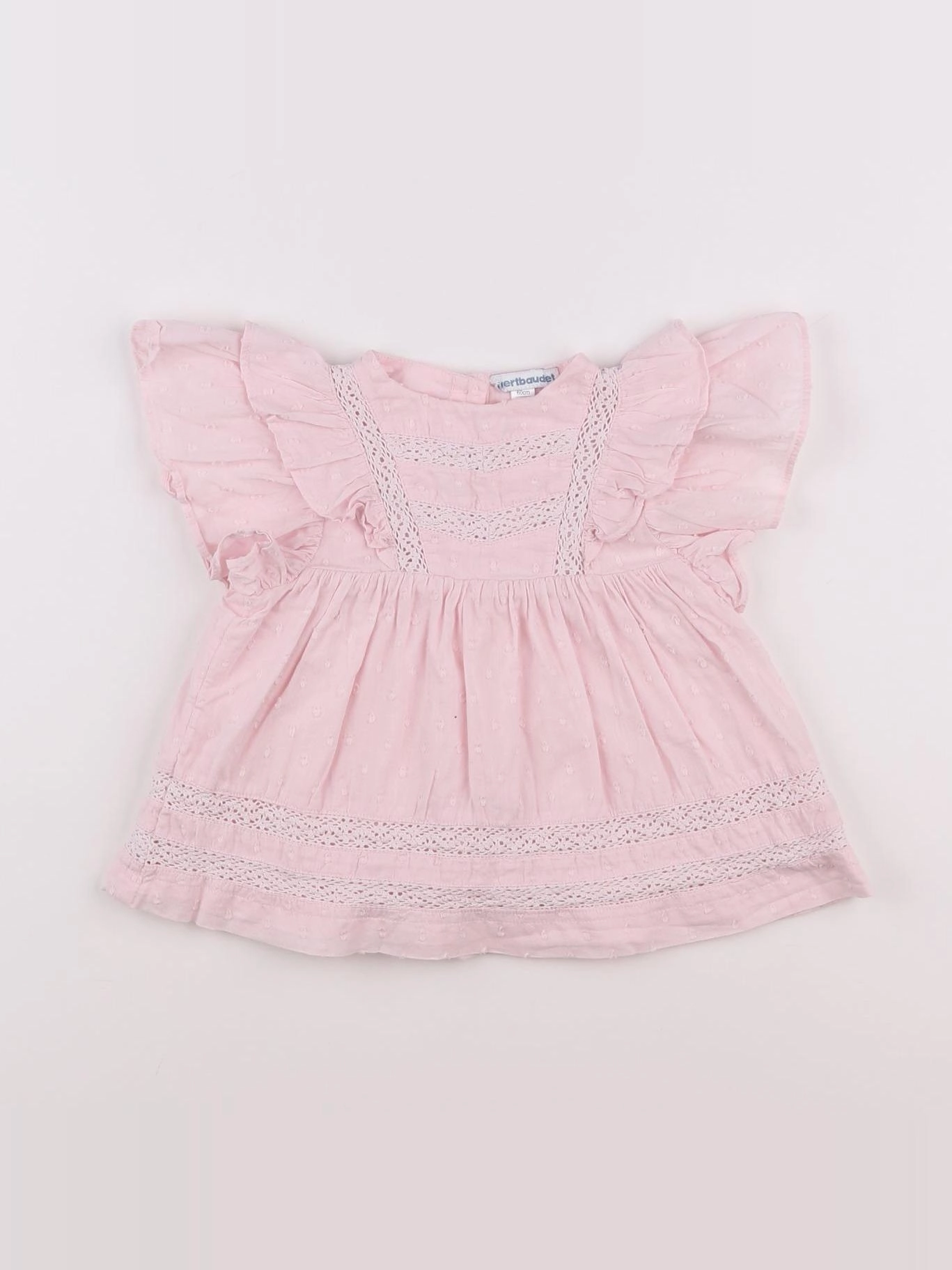 Vertbaudet - robe rose - 3 mois