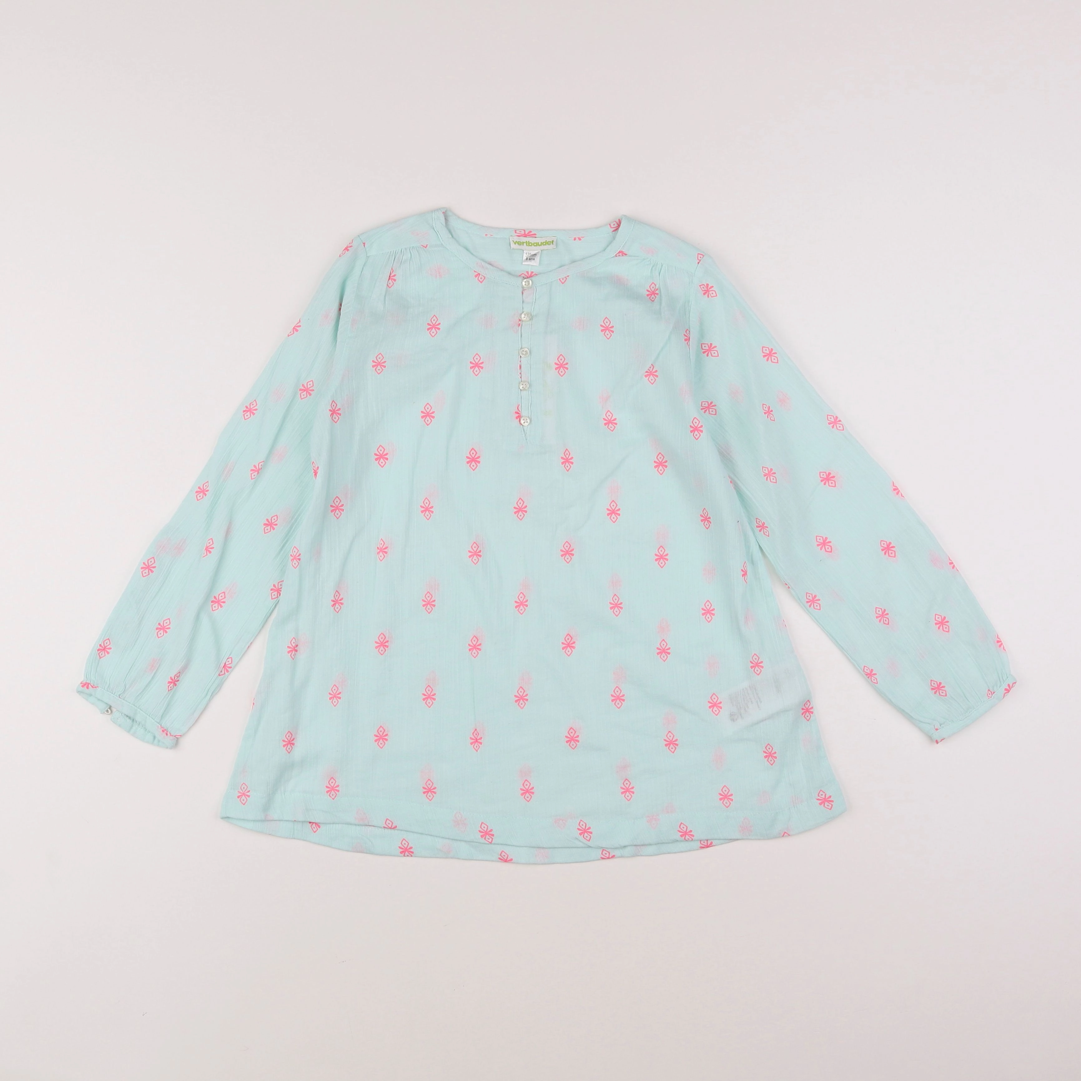 Vertbaudet - blouse vert - 8 ans