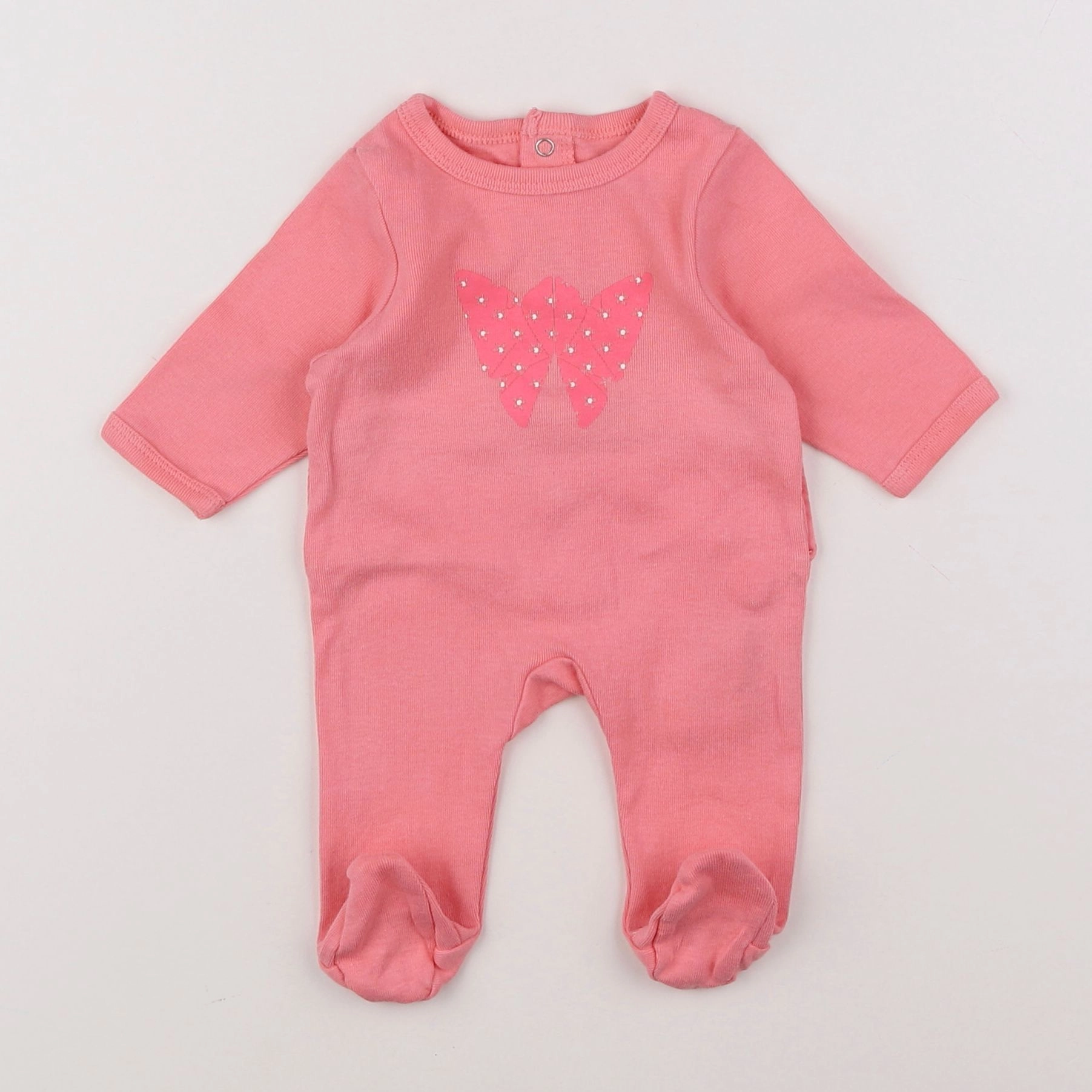 Vertbaudet - pyjama coton rose - 0 mois