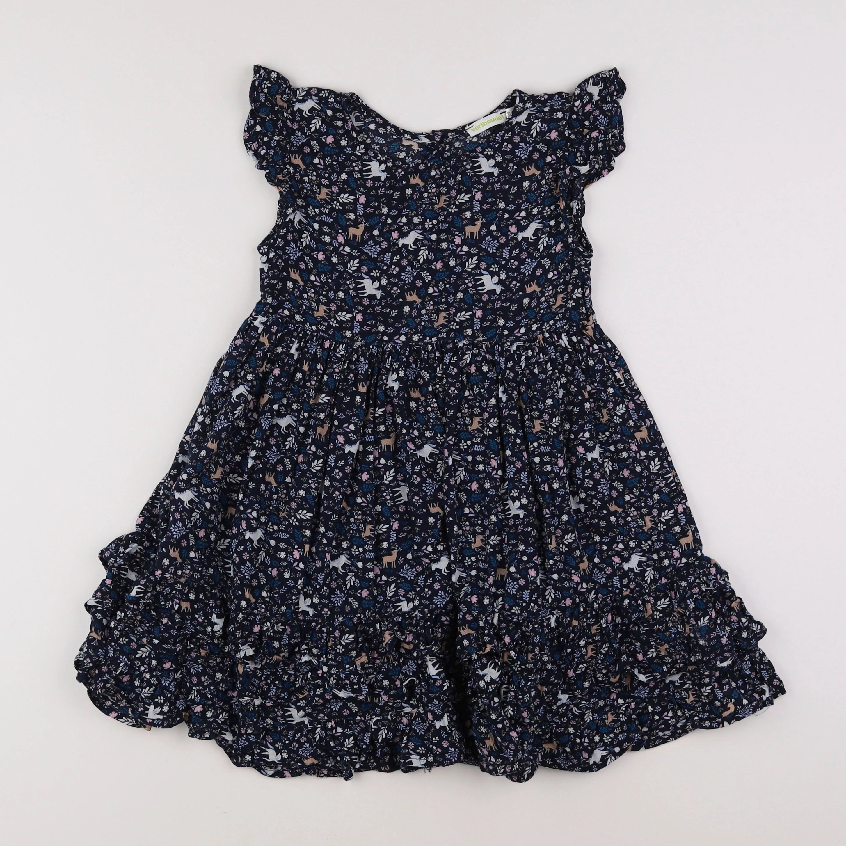 Vertbaudet - robe multicolore - 6 ans