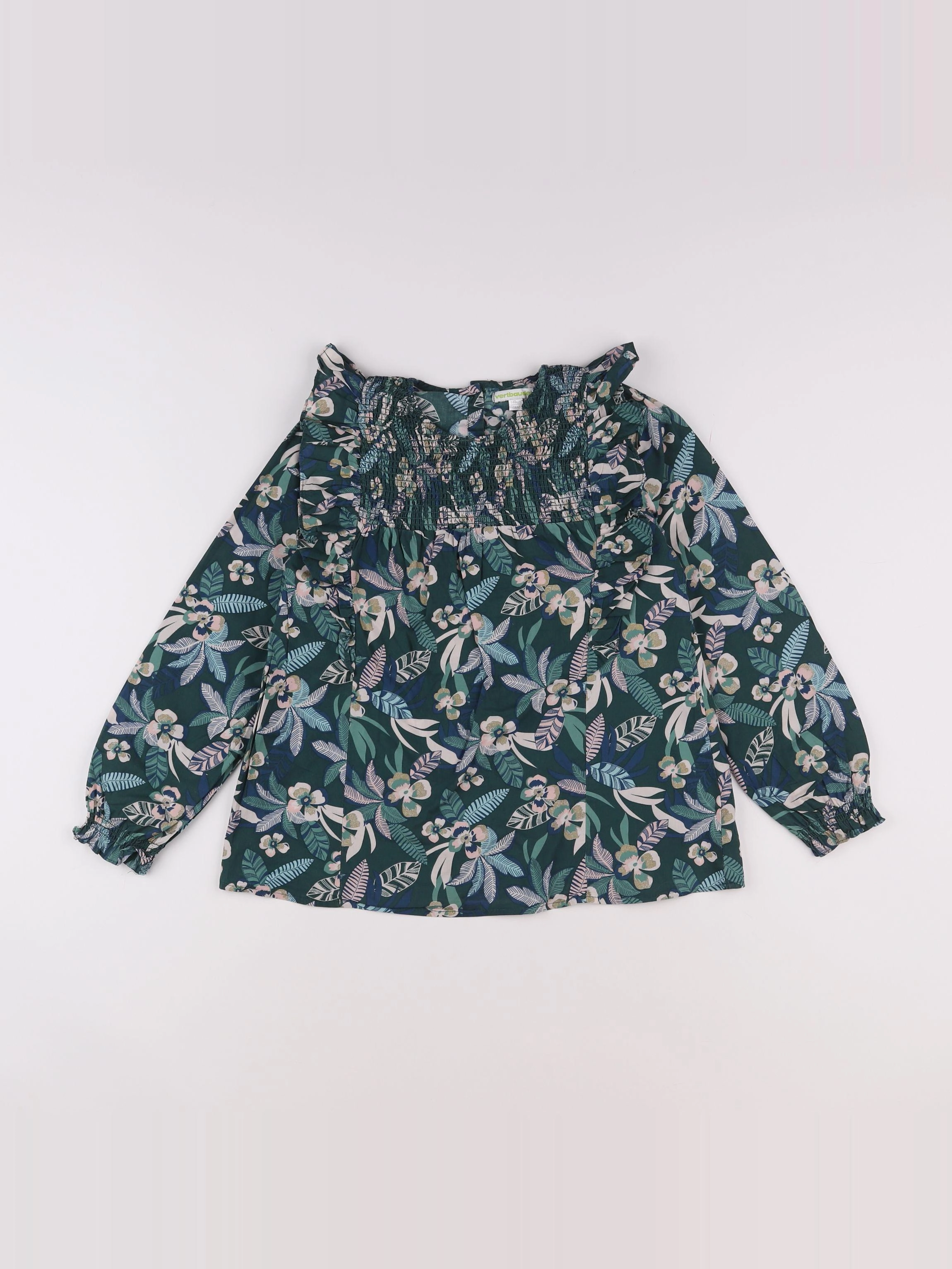 Vertbaudet - blouse vert - 10 ans