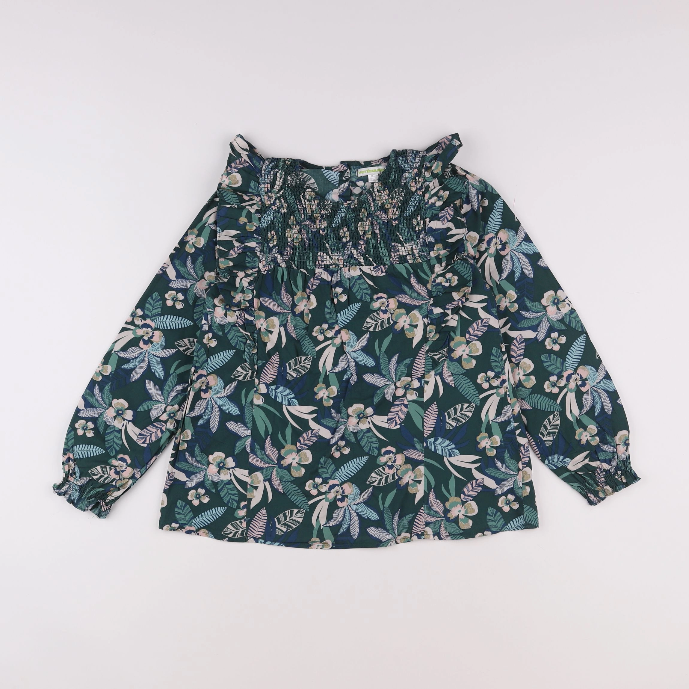 Vertbaudet - blouse vert - 10 ans
