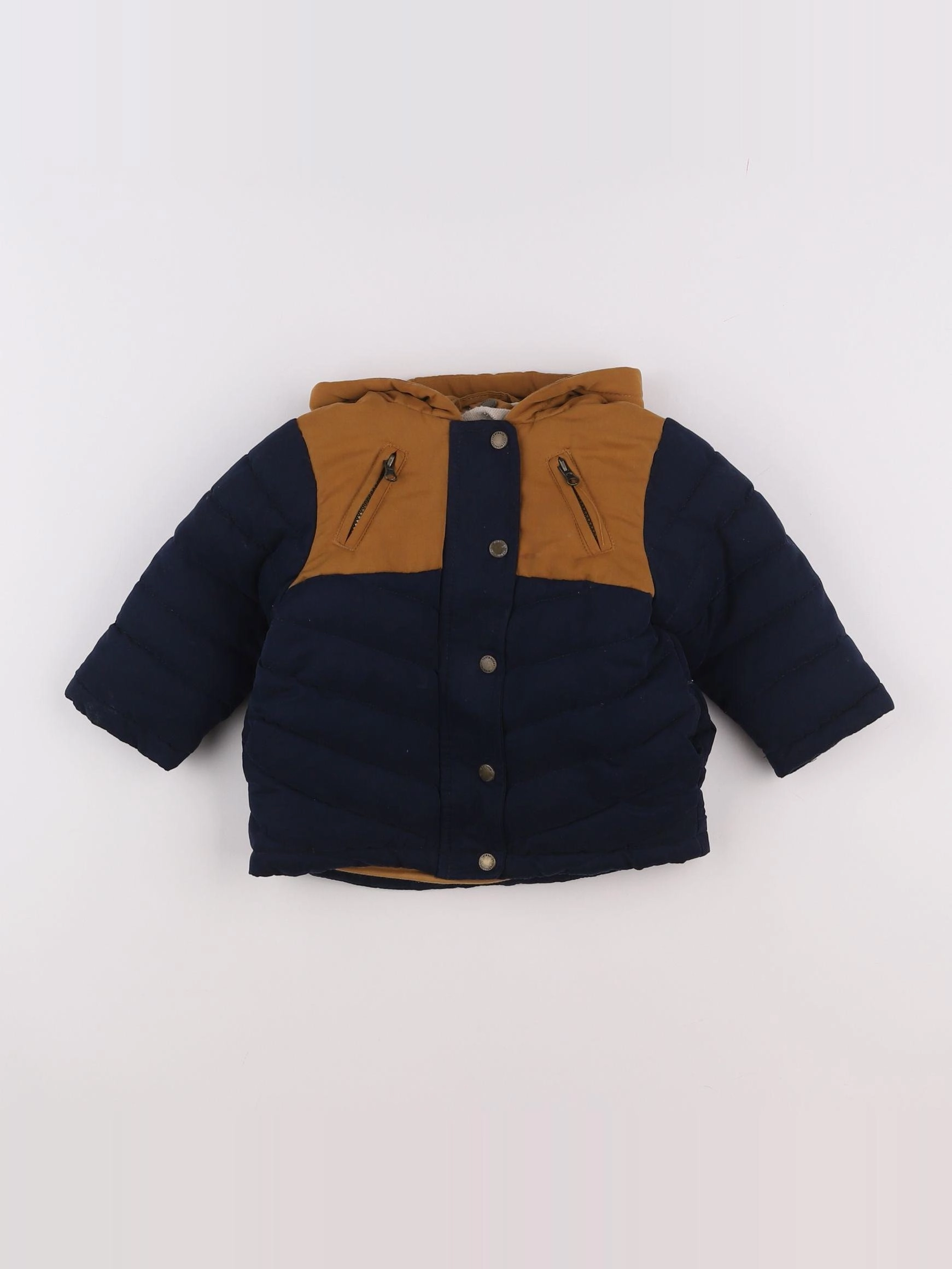 Vertbaudet - doudoune bleu - 12 mois