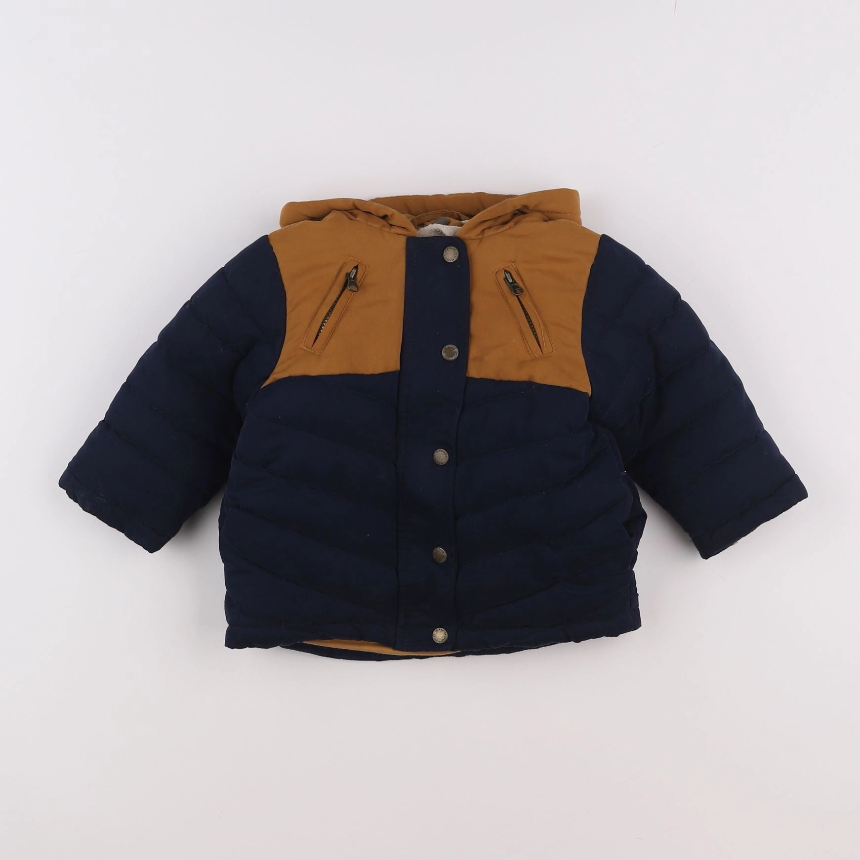 Vertbaudet - doudoune bleu - 12 mois