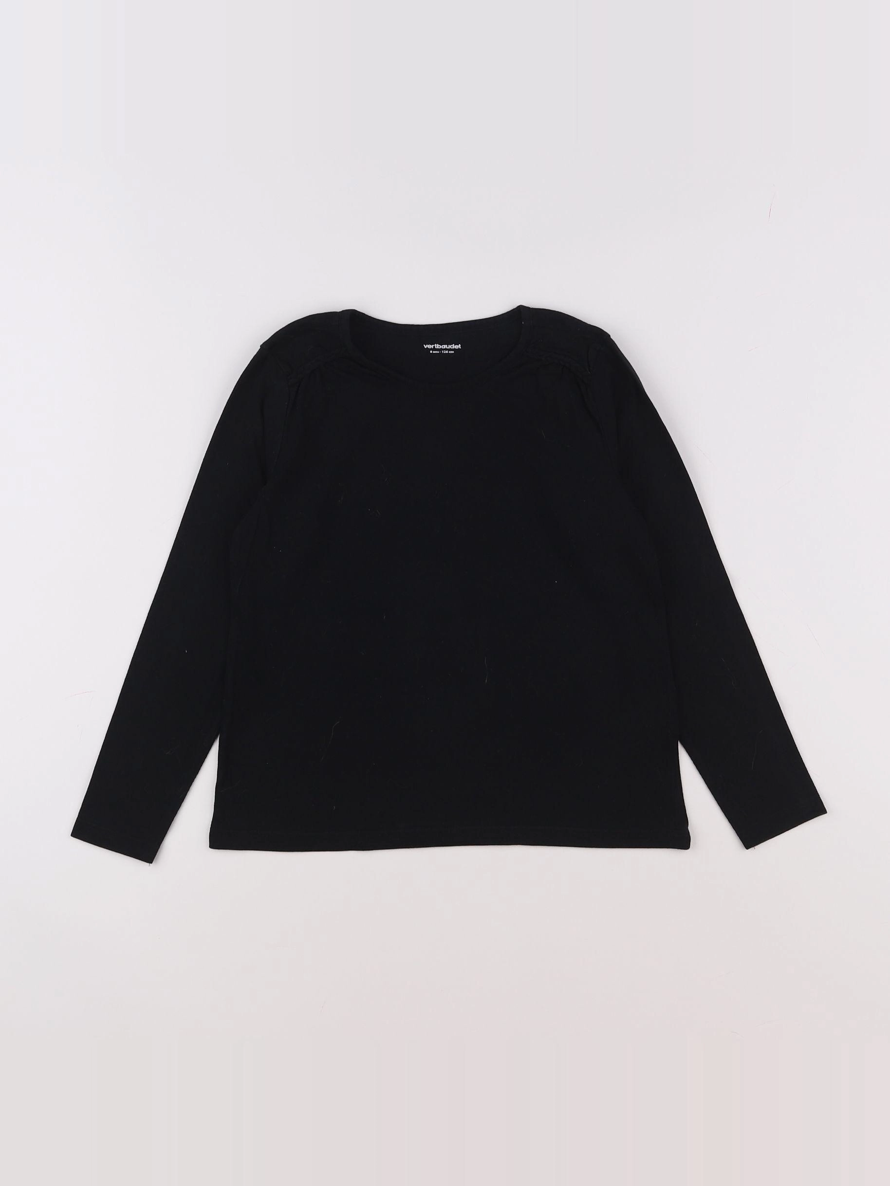 Vertbaudet - tee-shirt noir - 8 ans