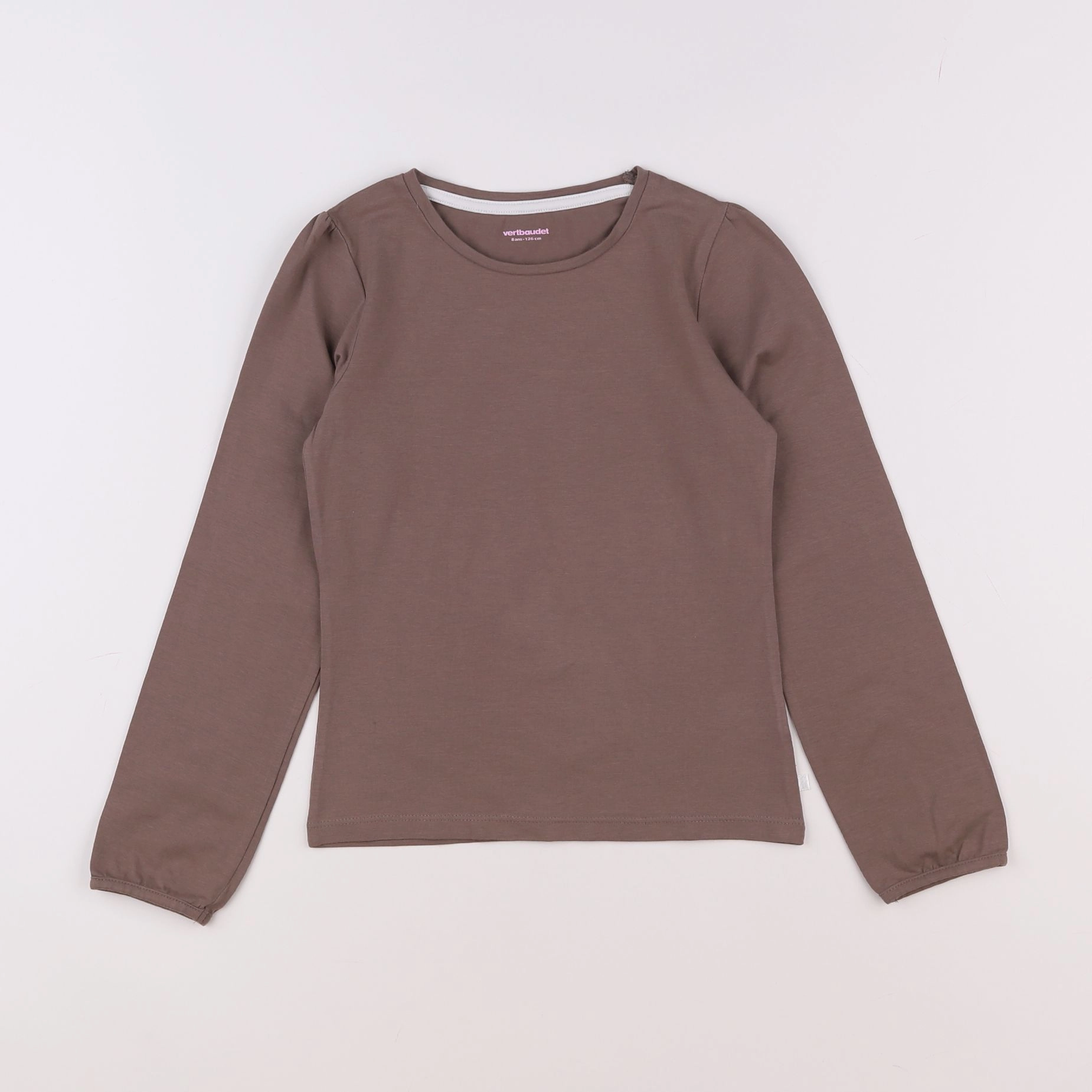 Vertbaudet - tee-shirt marron - 8 ans