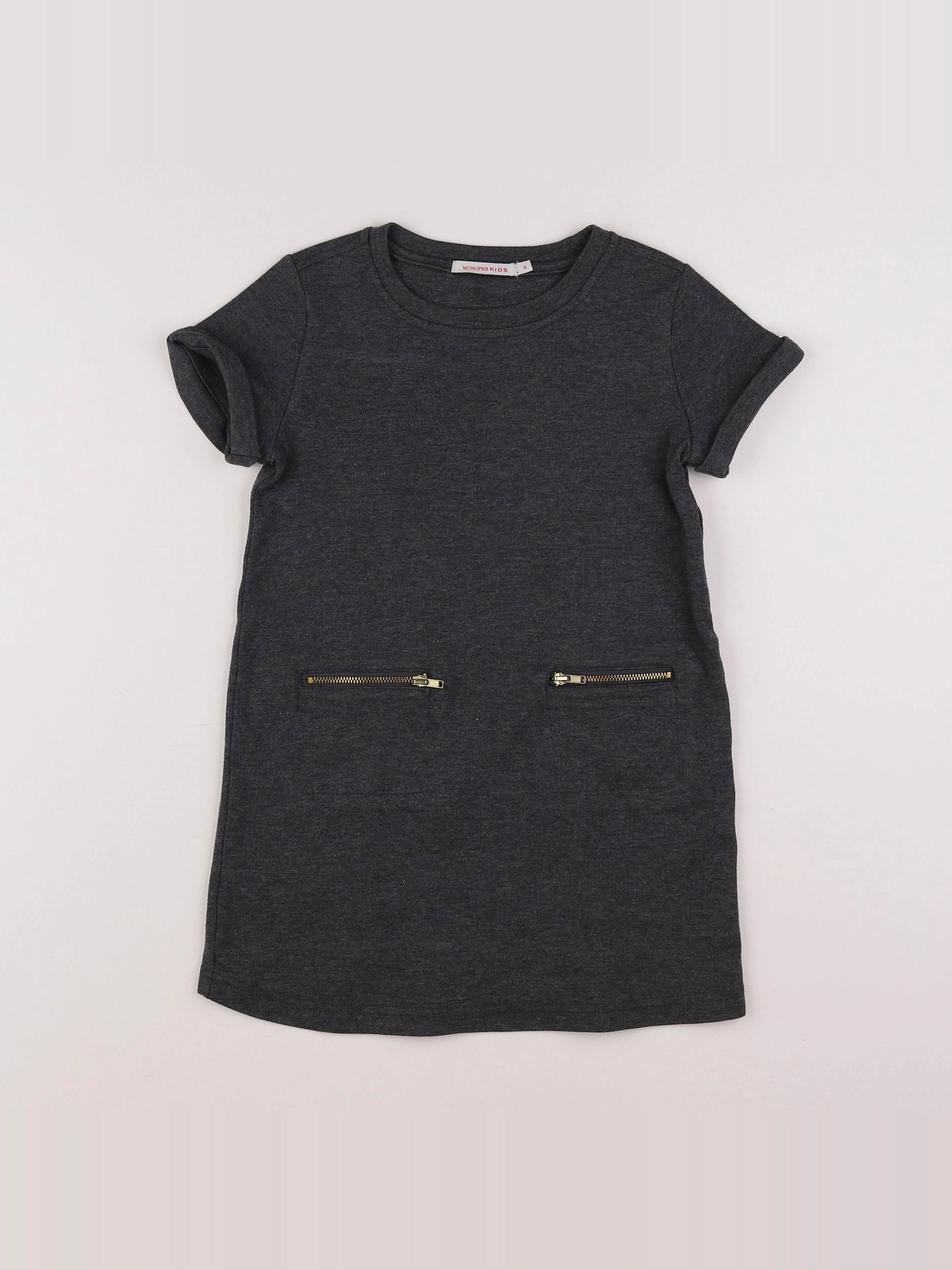 Monoprix - robe gris - 6 ans