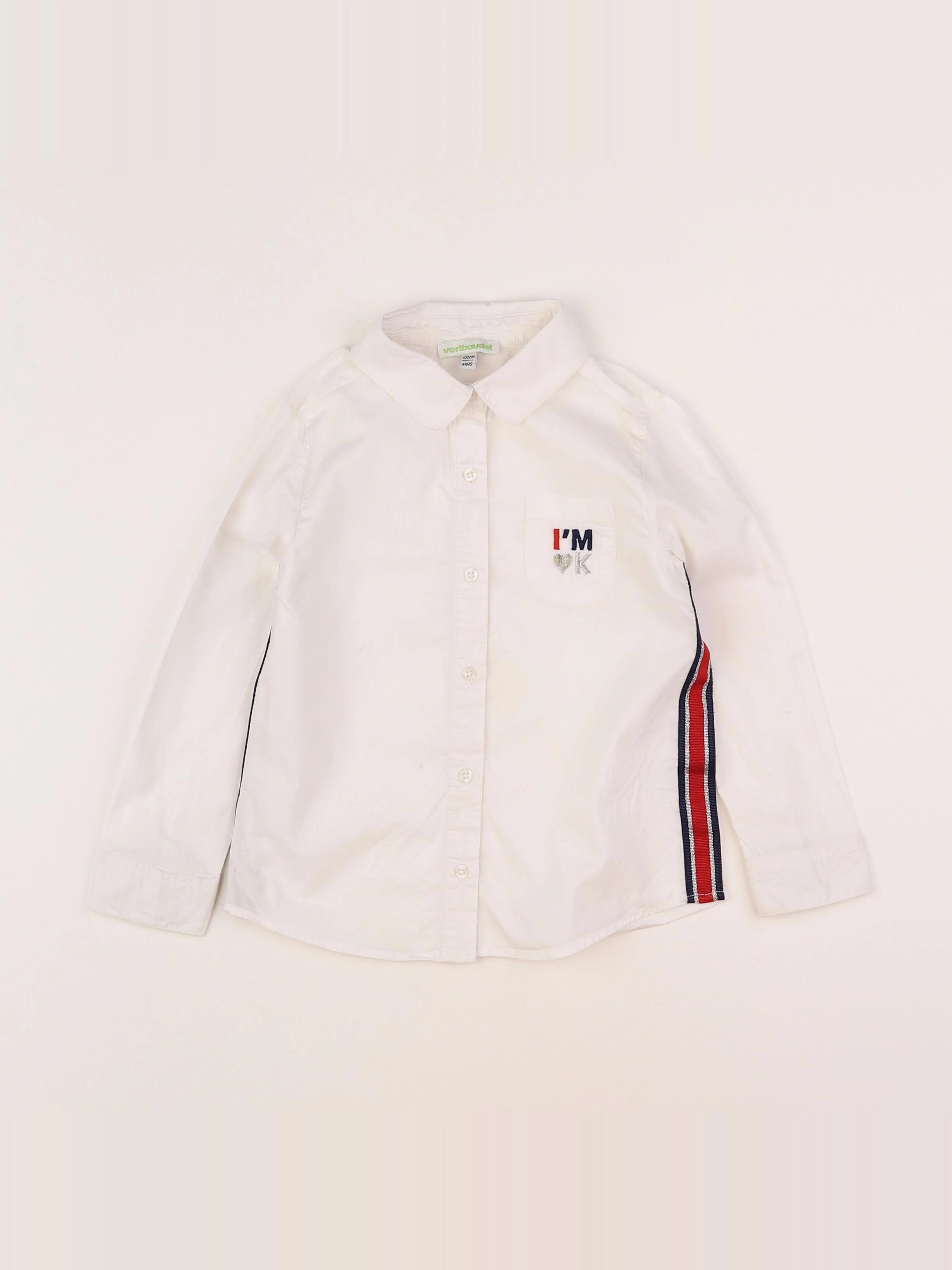 Vertbaudet - chemise blanc - 4 ans