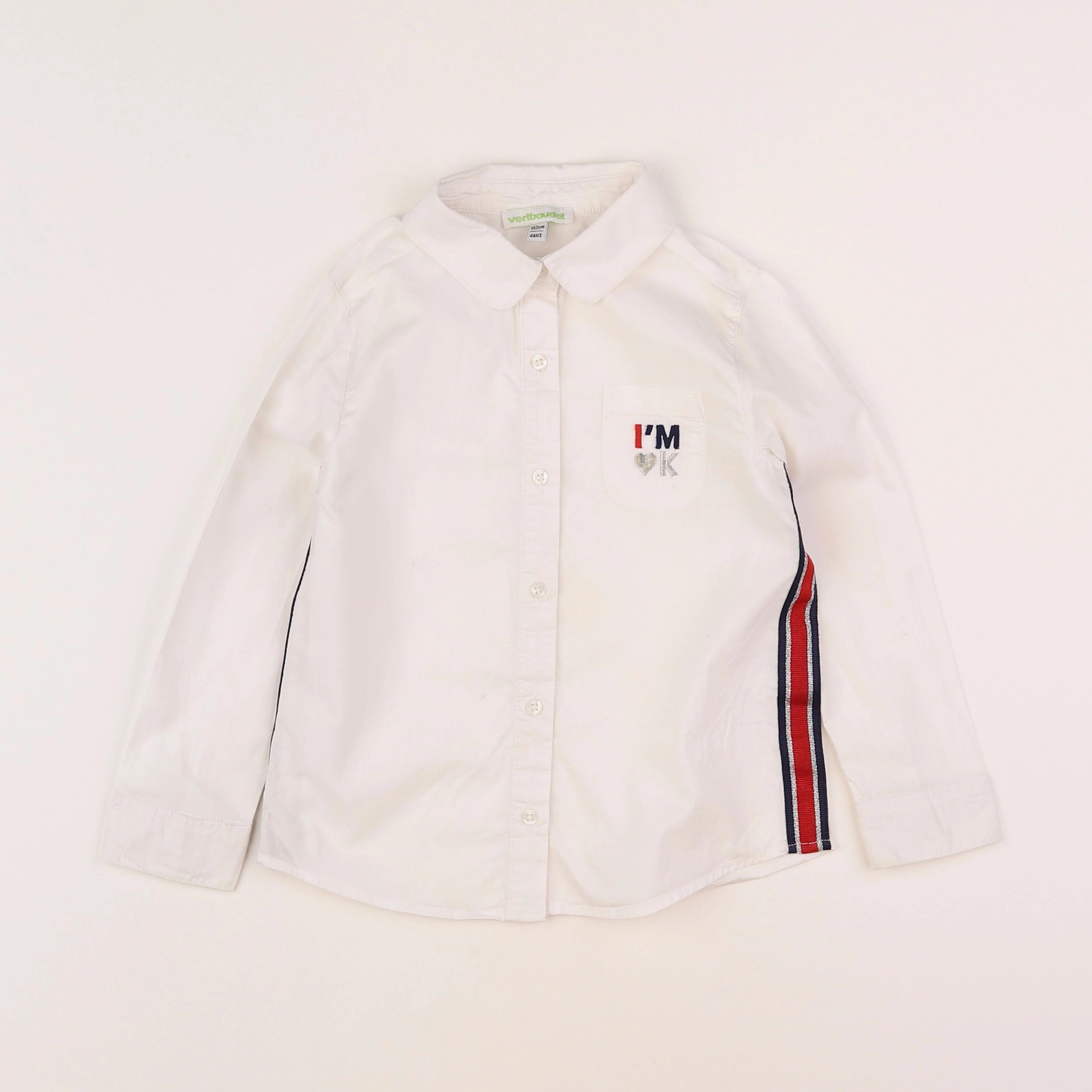 Vertbaudet - chemise blanc - 4 ans