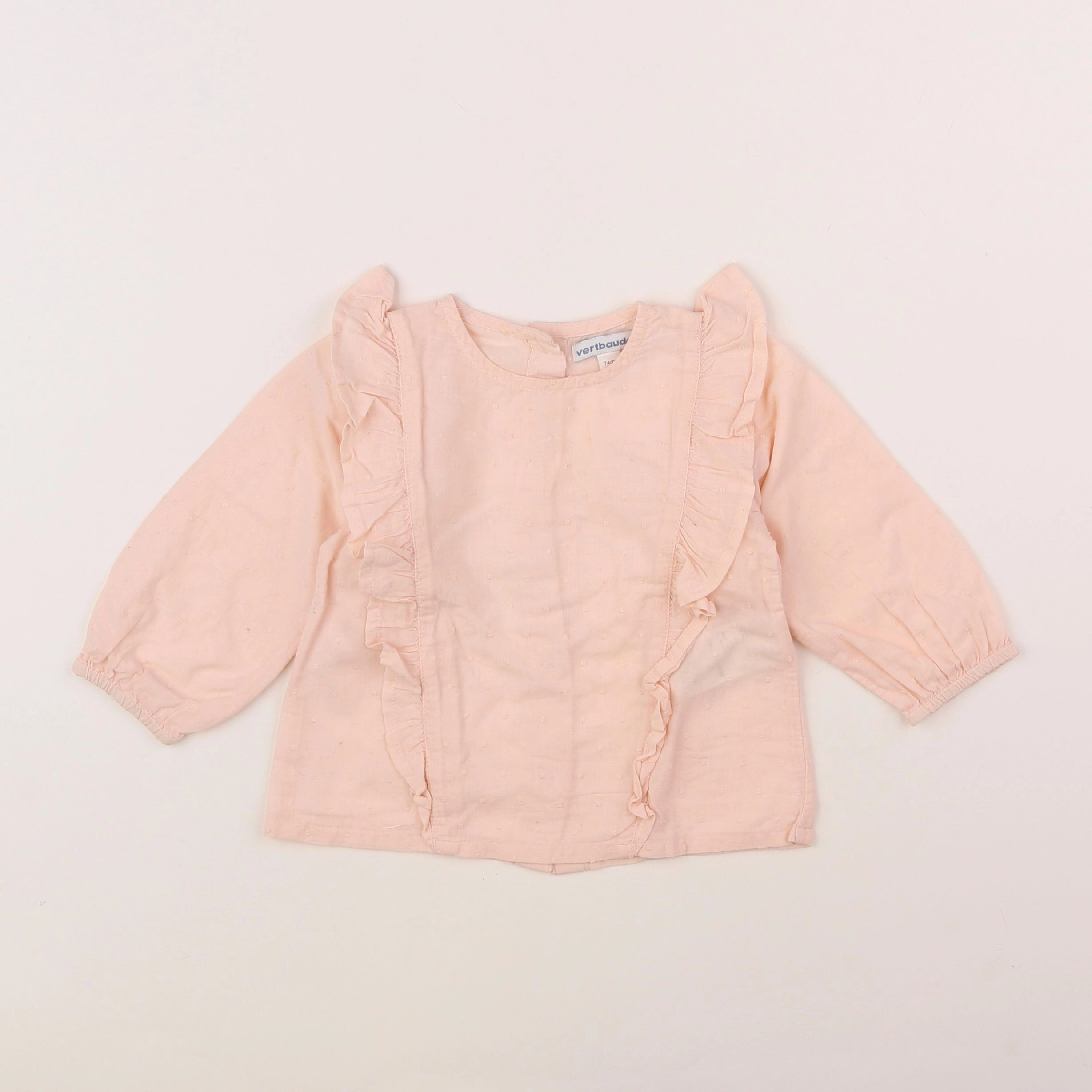 Vertbaudet - blouse rose - 12 mois