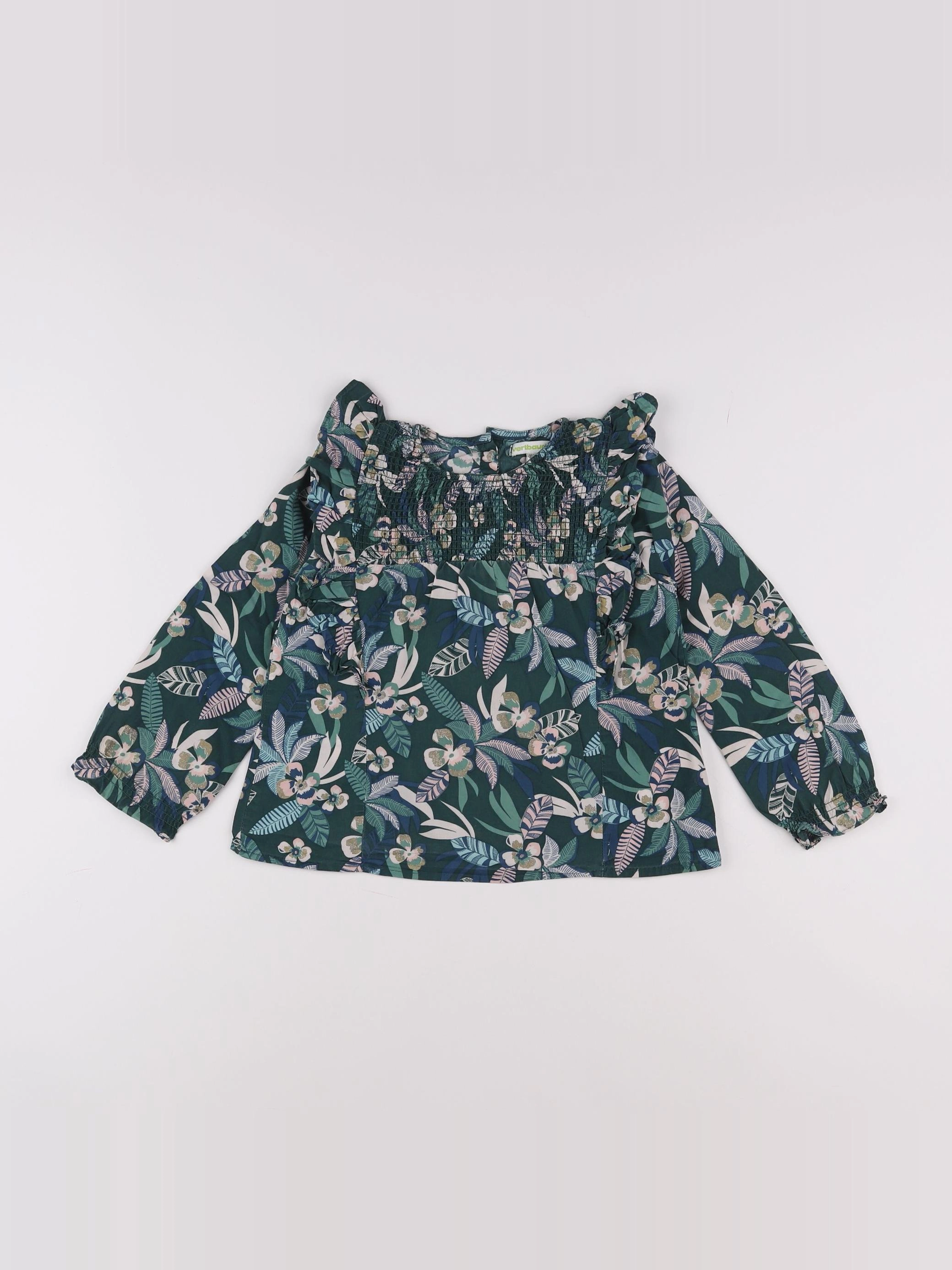 Vertbaudet - blouse vert - 5 ans