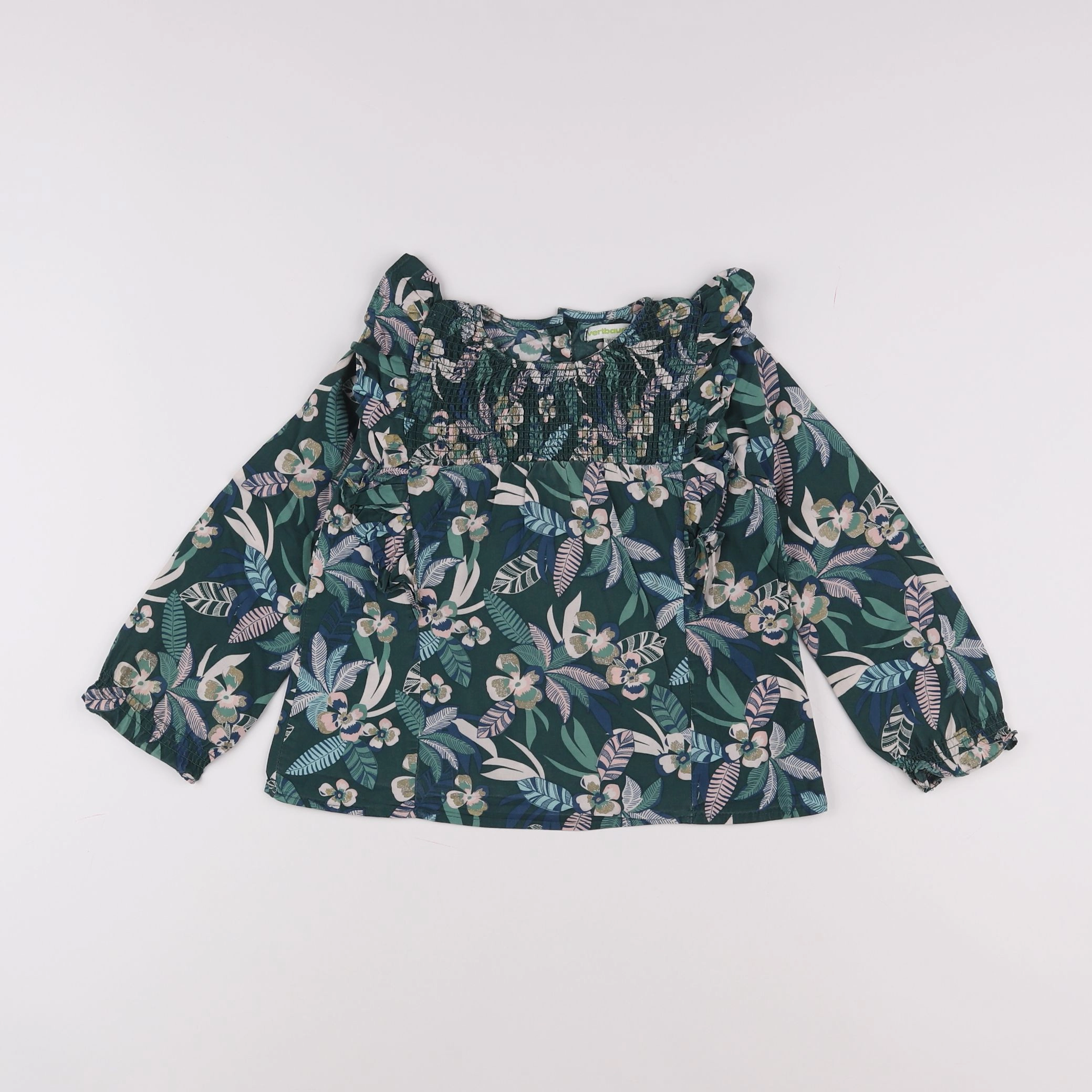 Vertbaudet - blouse vert - 5 ans