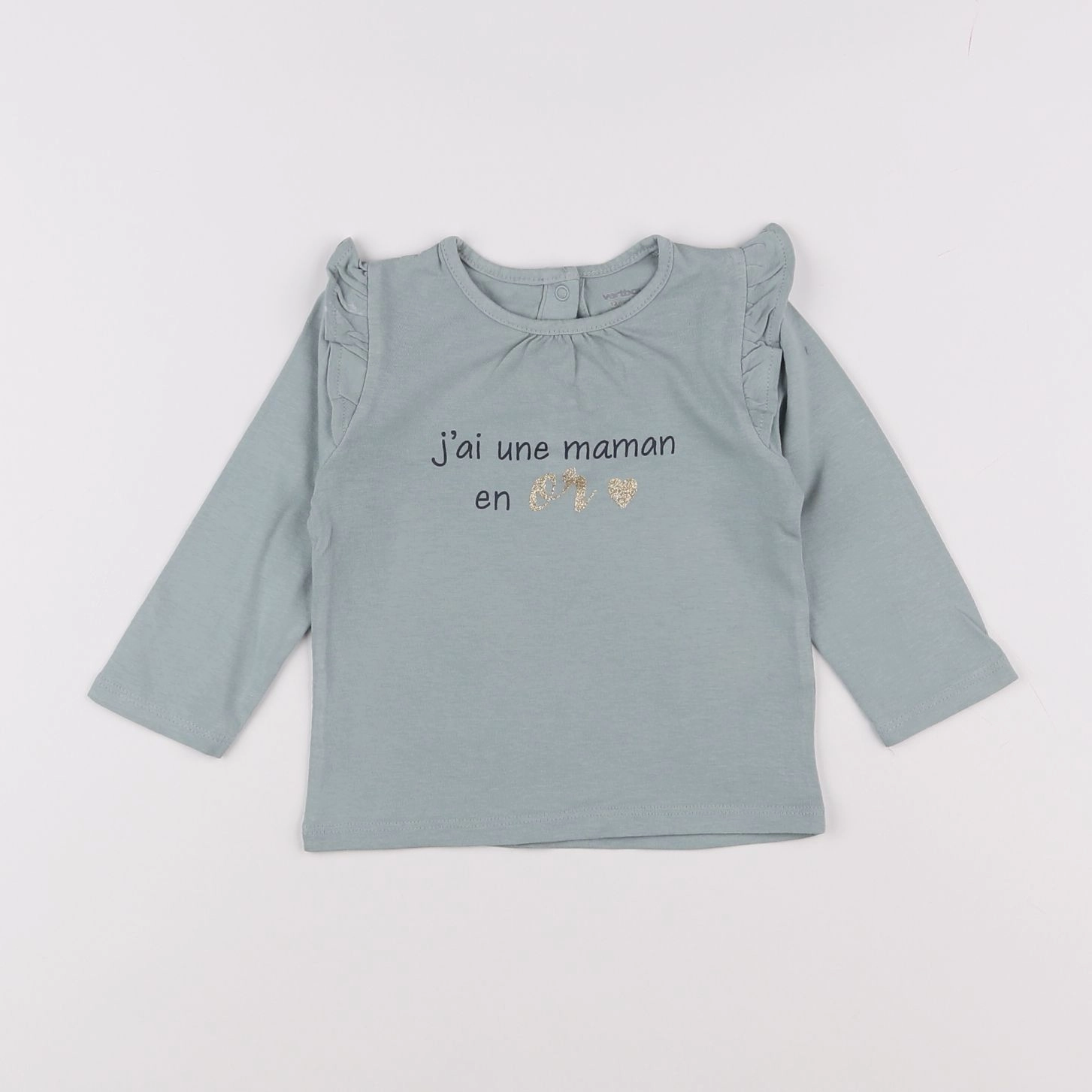 Vertbaudet - tee-shirt vert - 12 mois