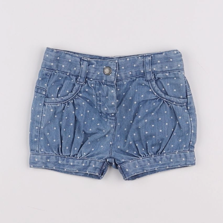 Vertbaudet - short bleu - 0/3 mois