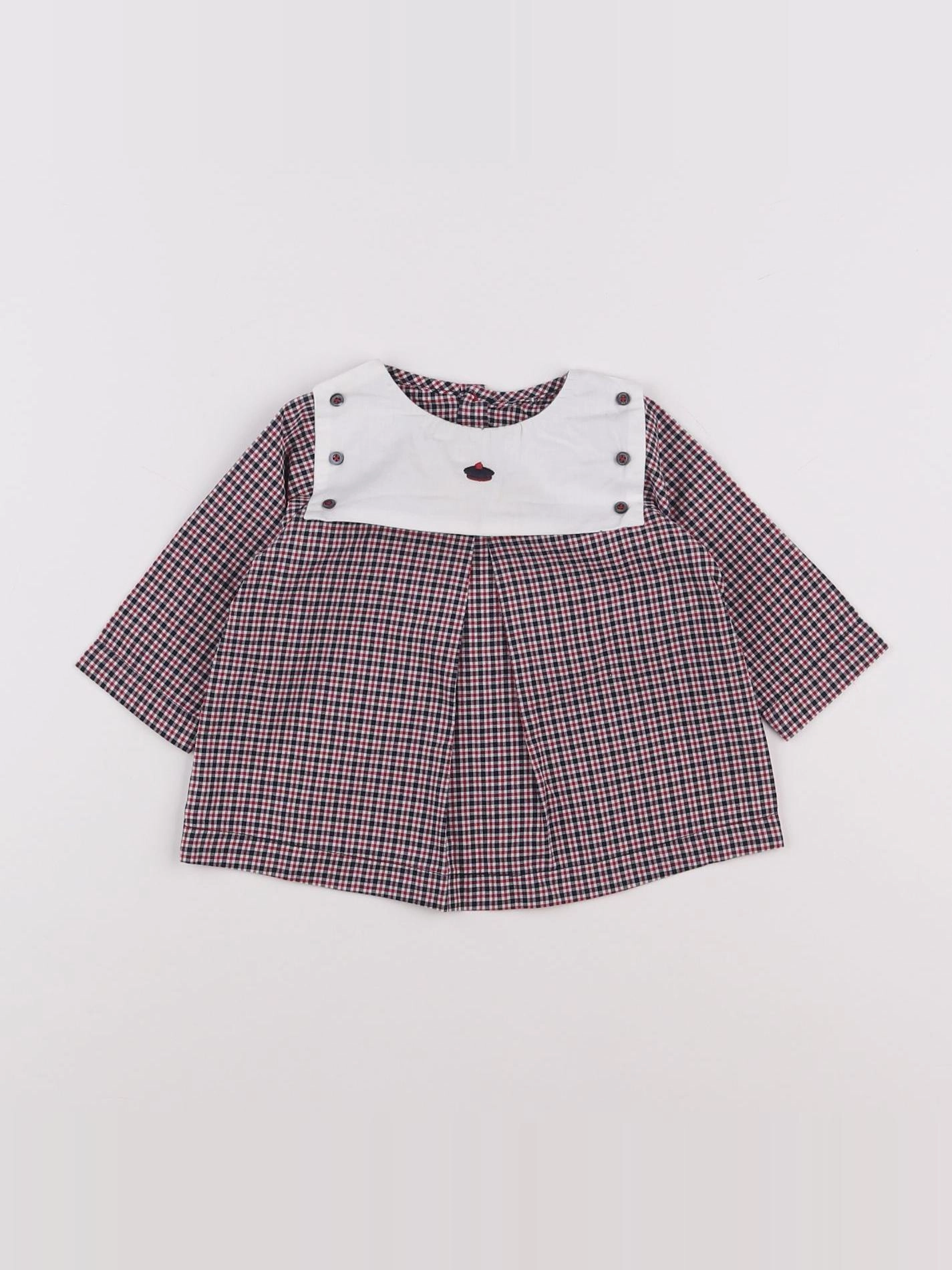 Jacadi - robe rouge, blanc - 6 mois