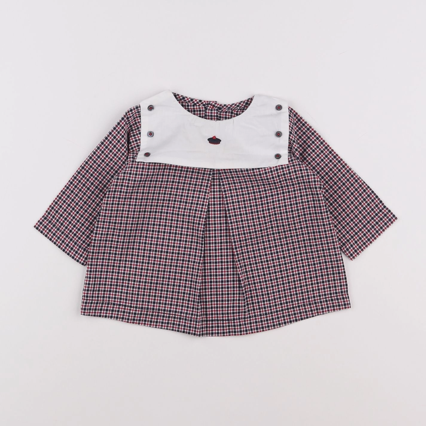 Jacadi - robe rouge, blanc - 6 mois