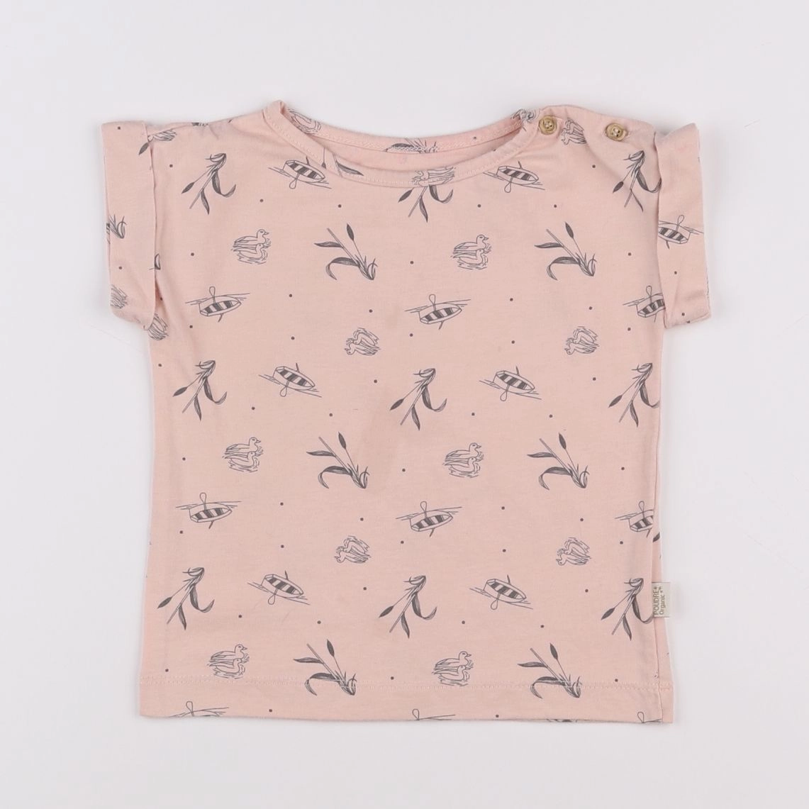 Poudre Organic - tee-shirt rose - 18 mois