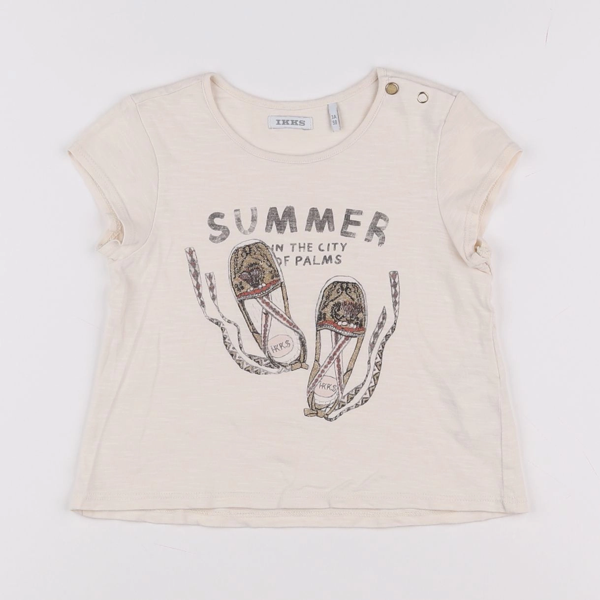 IKKS - tee-shirt beige - 3 ans