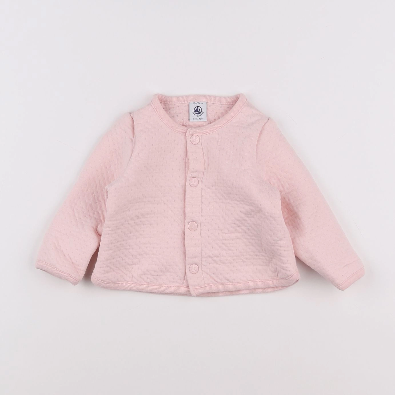 Petit Bateau - sweat rose - 12 mois