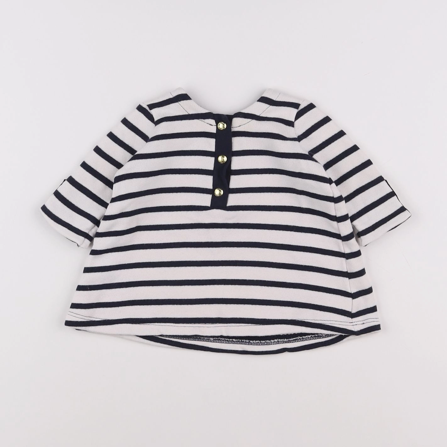 Petit Bateau - robe blanc - 3 mois