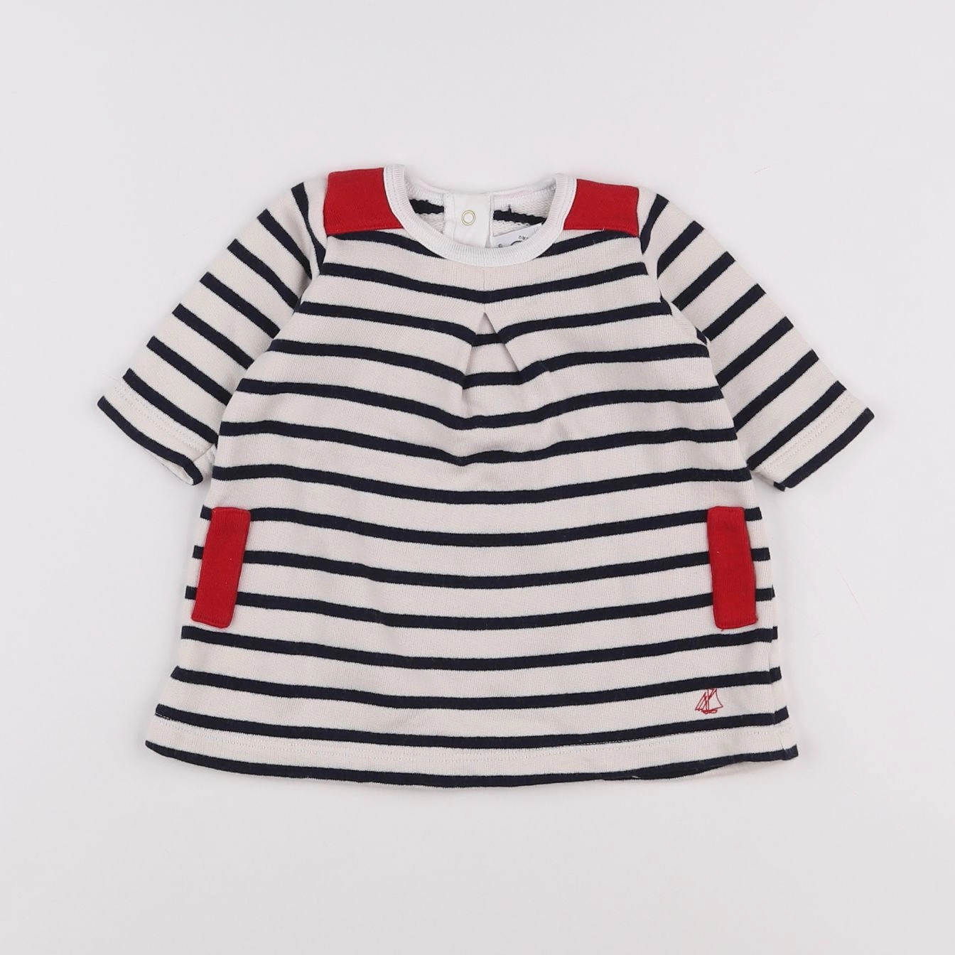 Petit Bateau - robe blanc - 3 mois