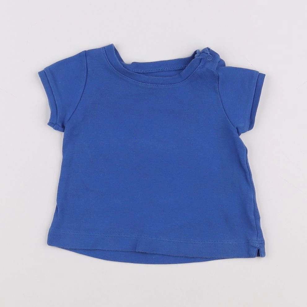 Petit Bateau - tee-shirt bleu - 6 mois