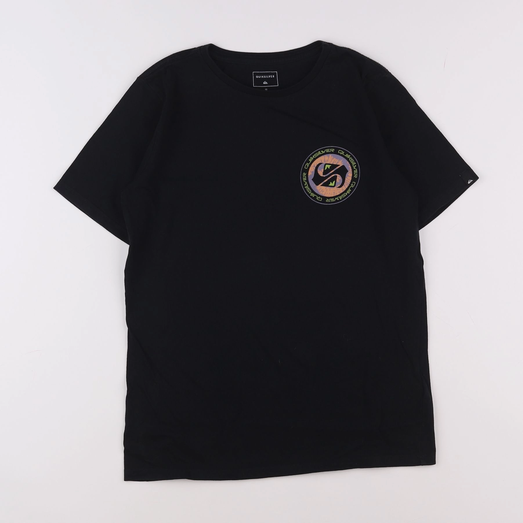 Quiksilver - tee-shirt imprimé au dos noir - 12 ans