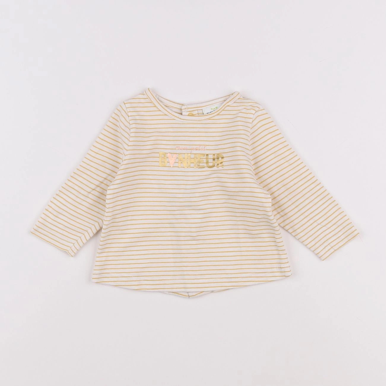 Tape à l'oeil - tee-shirt blanc, jaune - 3 mois