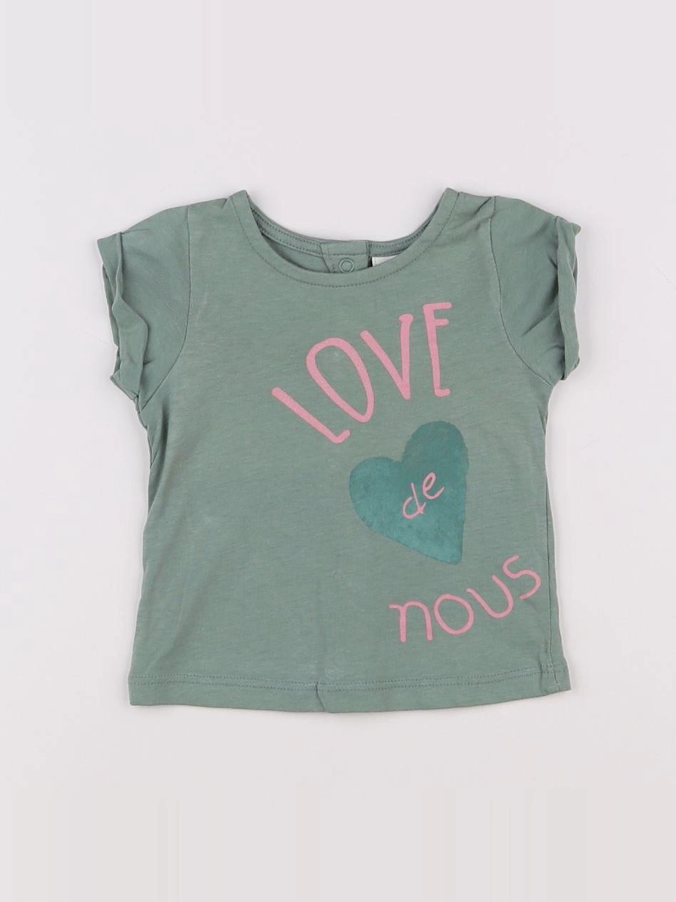 Tape à l'oeil - tee-shirt vert - 3 mois