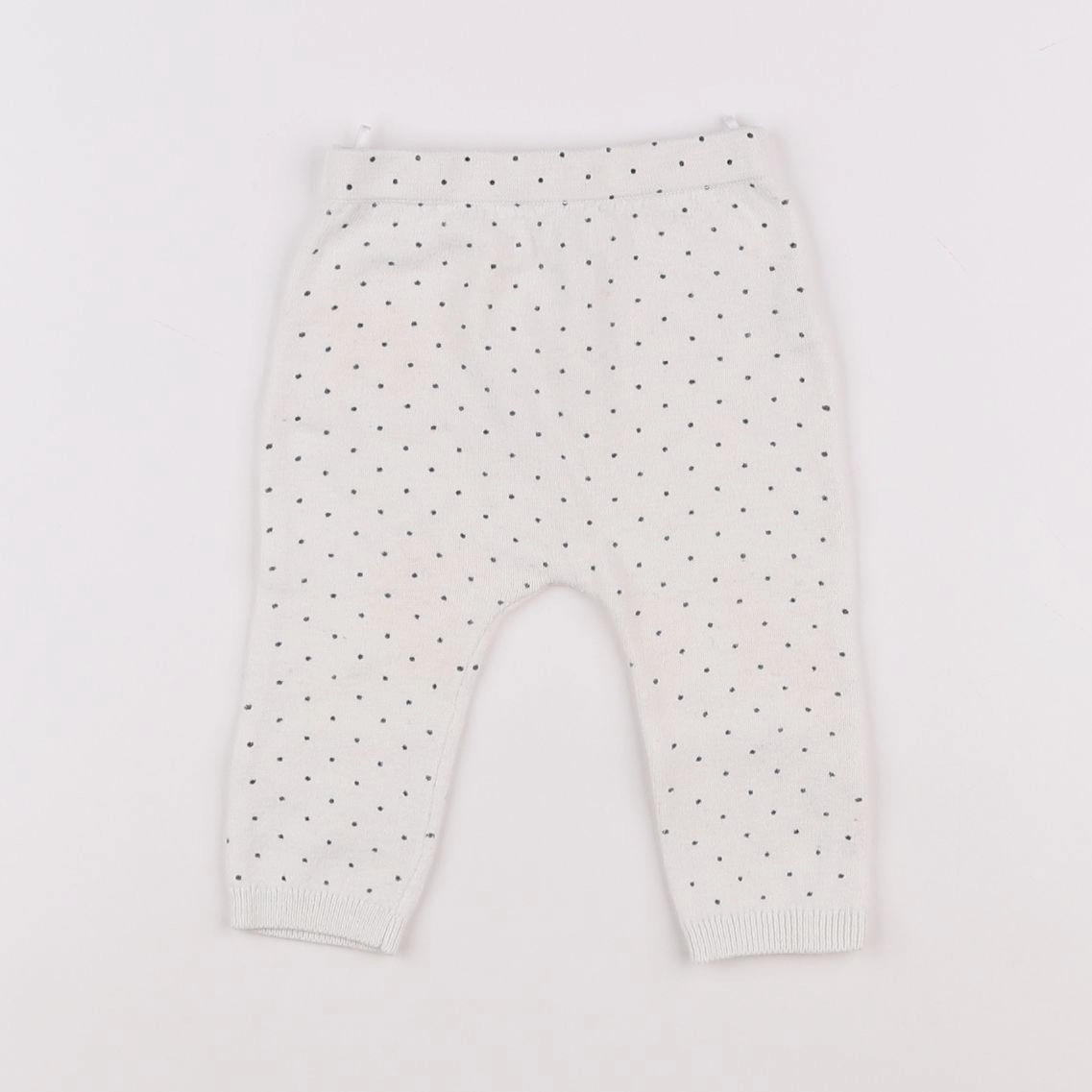 Boutchou - legging blanc, bleu - 3 mois