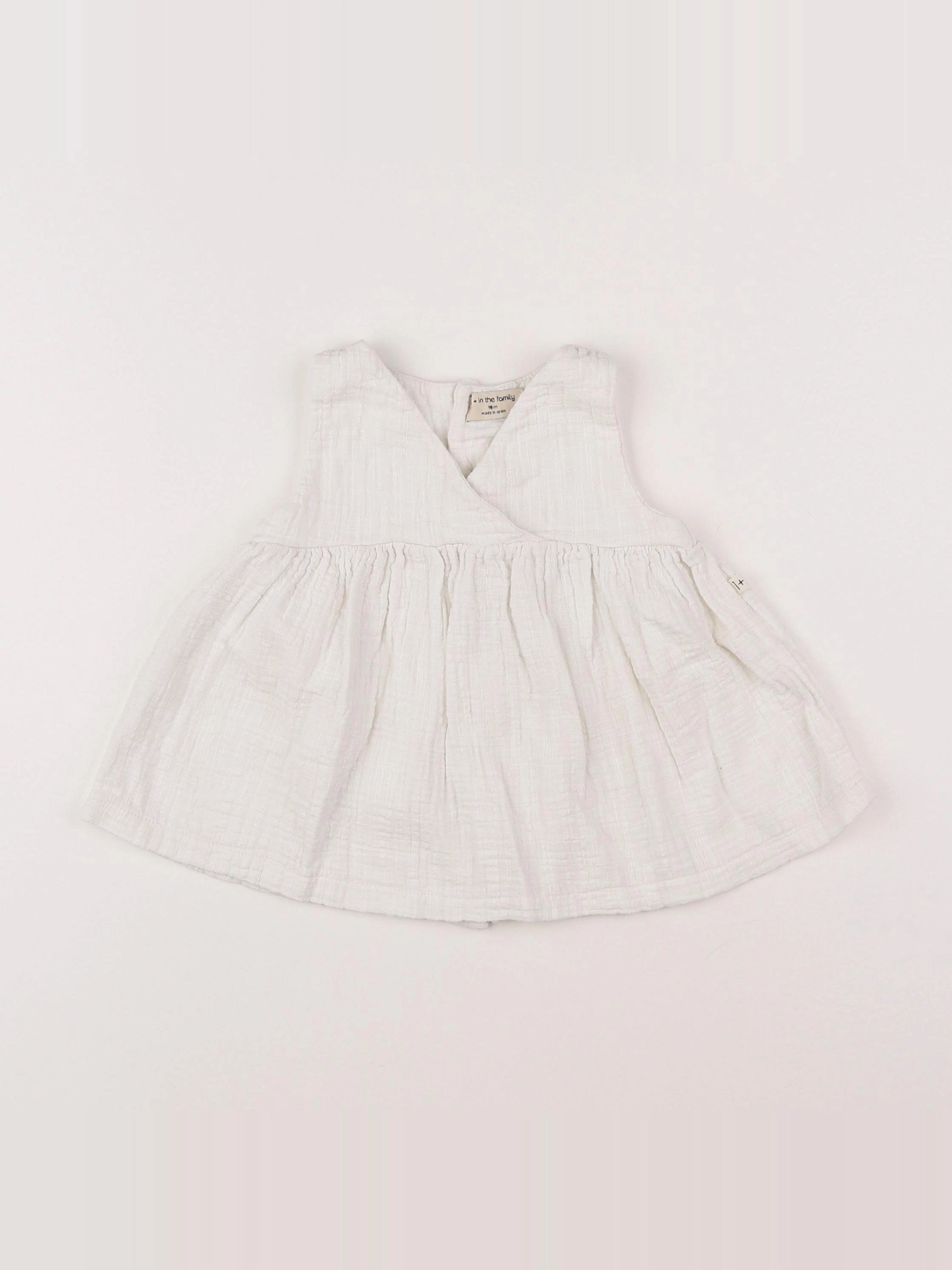 1+ In the family - robe blanc - 18 mois