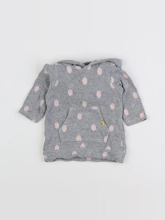 IKKS - robe gris, rose - 3 mois