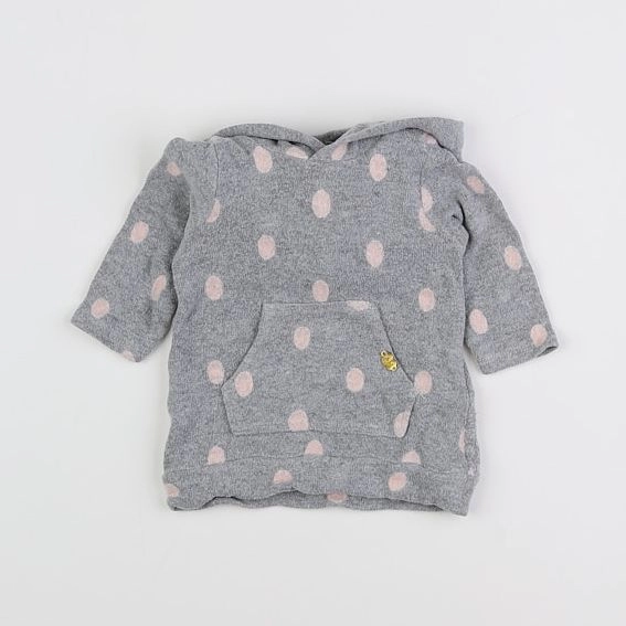 IKKS - robe gris, rose - 3 mois