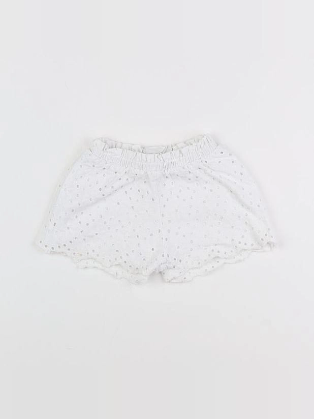 Zara - short blanc - 6/9 mois