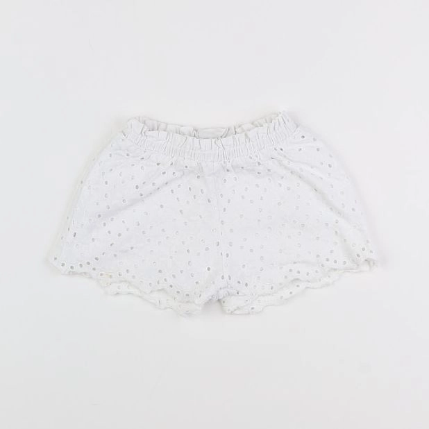 Zara - short blanc - 6/9 mois