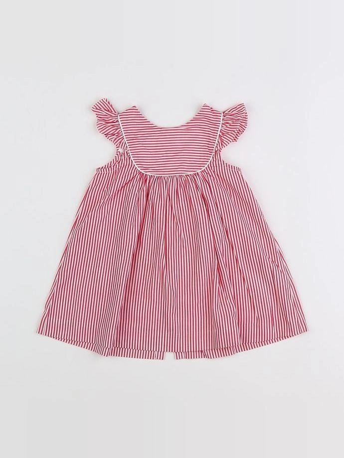 Jacadi - robe blanc, rose - 12 mois