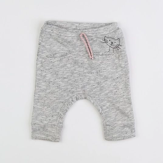 Zara - sarouel gris - 3/6 mois
