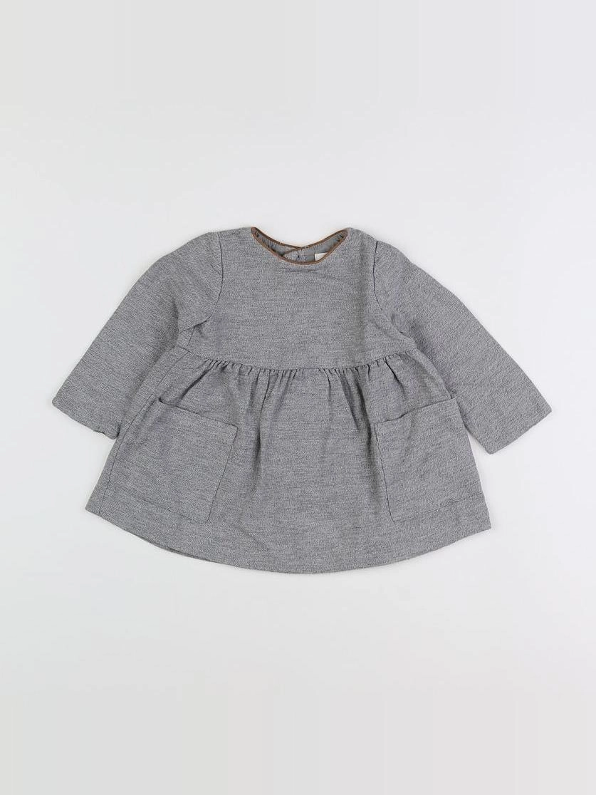 Zara - robe gris - 12/18 mois