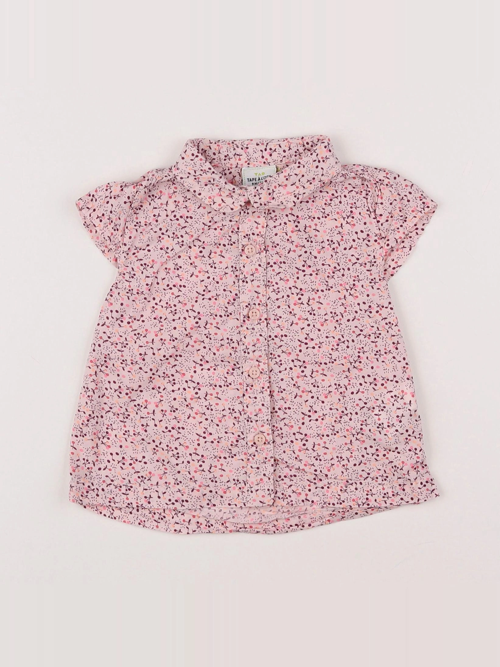 Tape à l'oeil - chemise rose - 9 mois